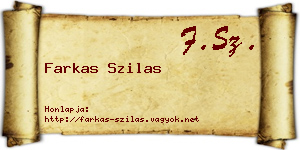Farkas Szilas névjegykártya